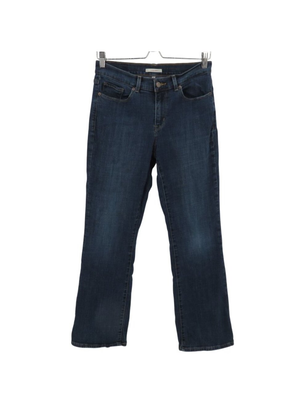 Levis Women 6 Classic Boot Dark Blue Denim Wash Jeans Pockets Zip Closure Cotton